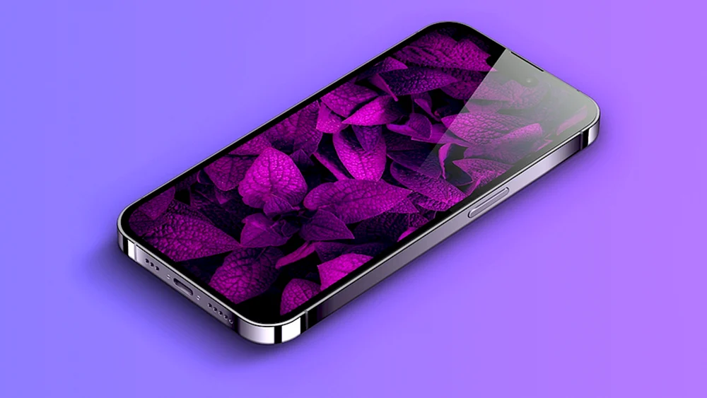 Lila Wallpaper auf dem Handy