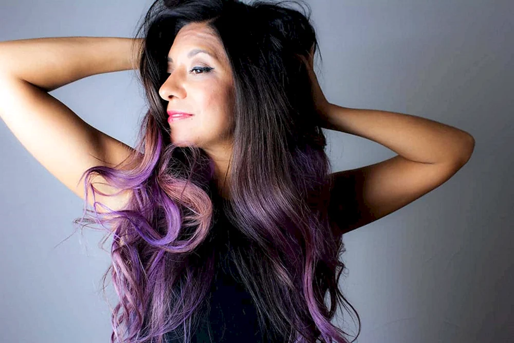 Violettes Haar