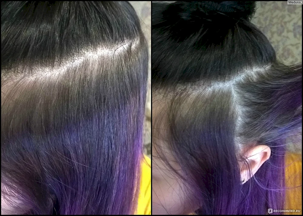 Violettes Tonic für dunkles Haar ohne Aufhellung