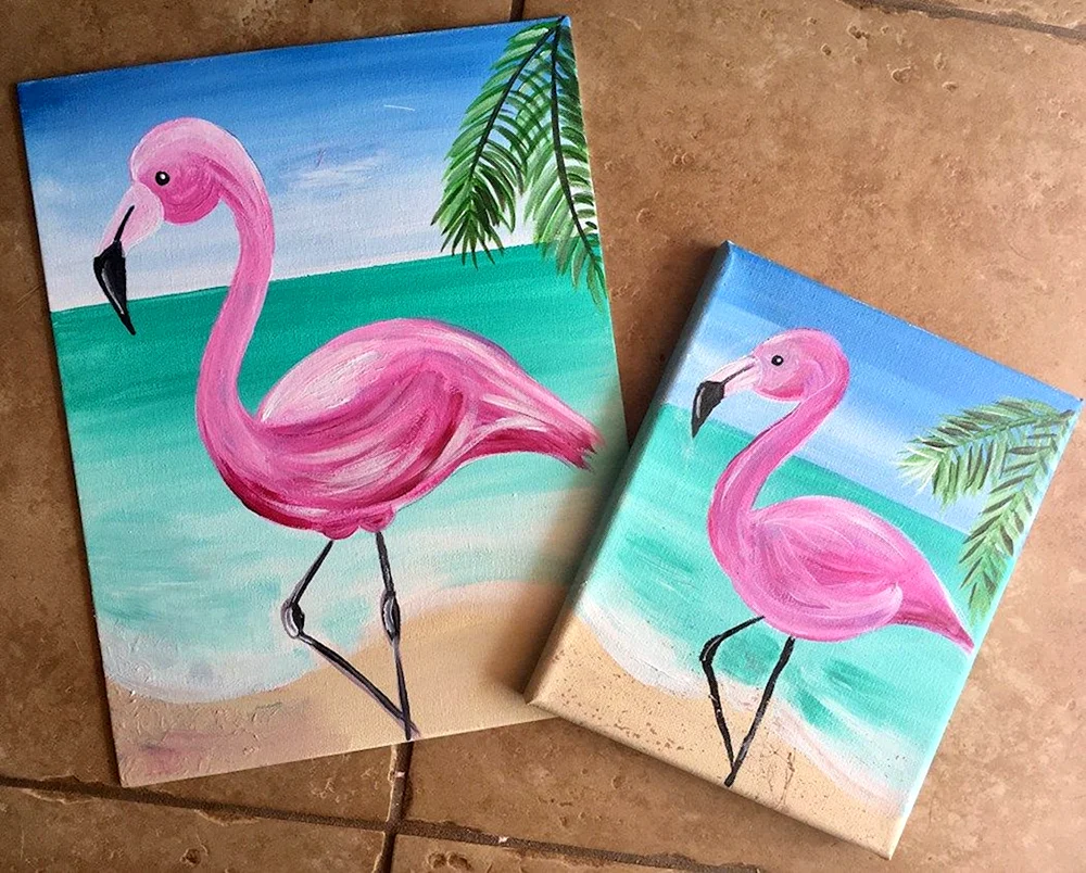 Flamingo-Zeichnung zum Skizzieren