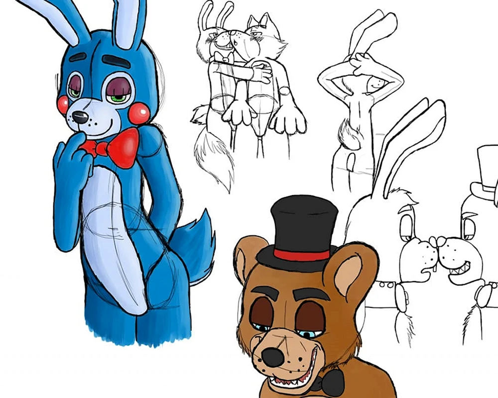 FNAF zum Zeichnen Freddy Bonnie