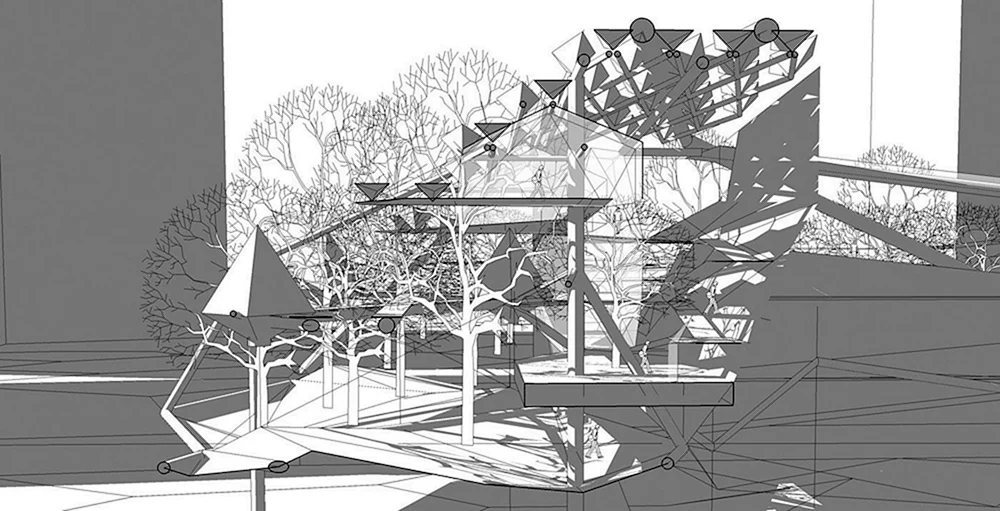 Hintergrund für Architekturvorlage architektonische Projektvorlage