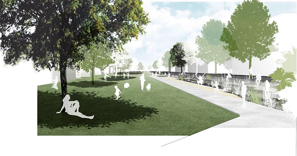 Hintergrund für architektonisches Rendering