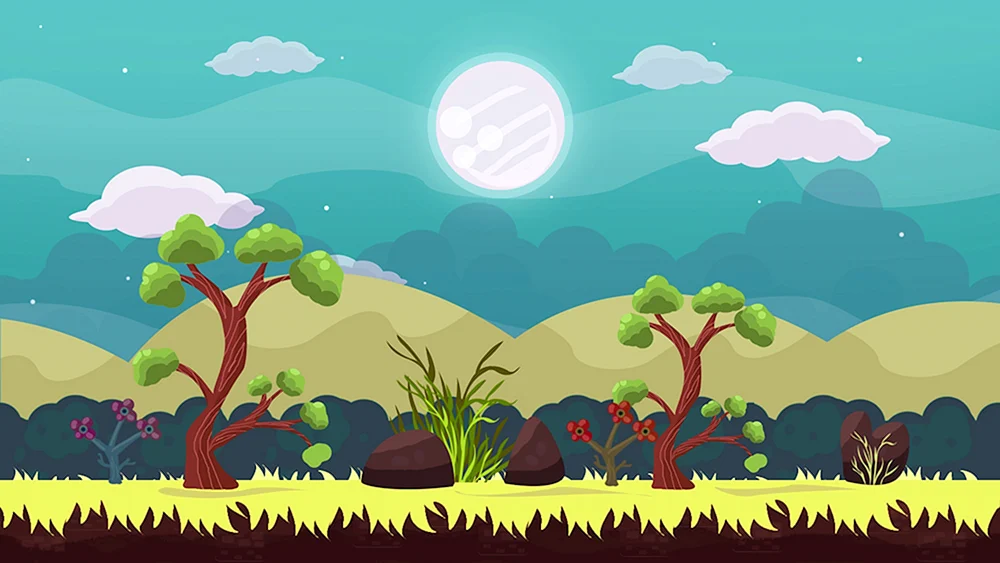Cartoon Wald