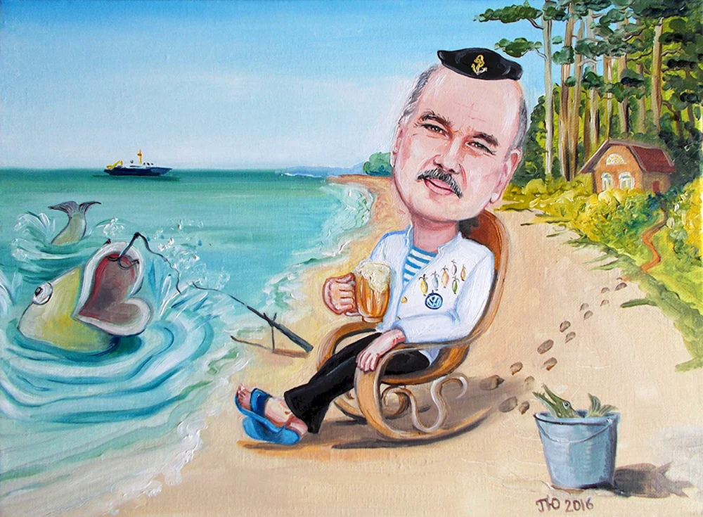 Motorradkarikatur