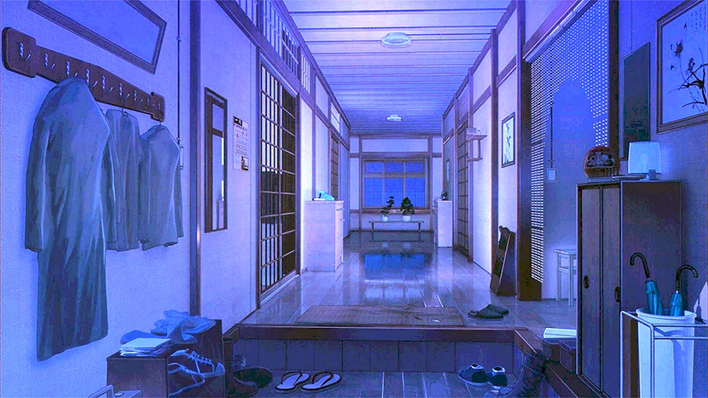 Hintergrund Gacha Laif Haus im Korridor