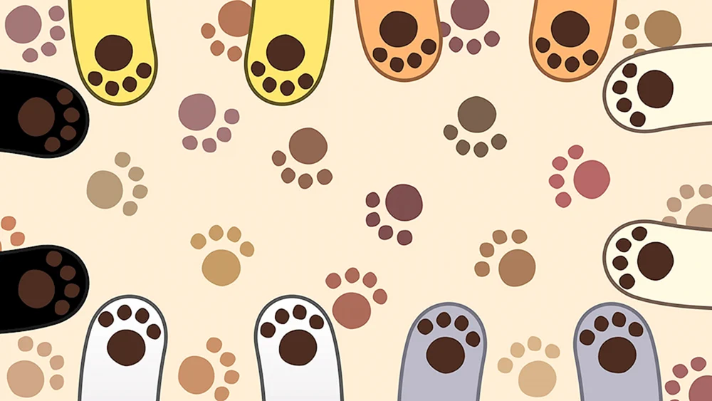 Hunde auf gelbem Hintergrund