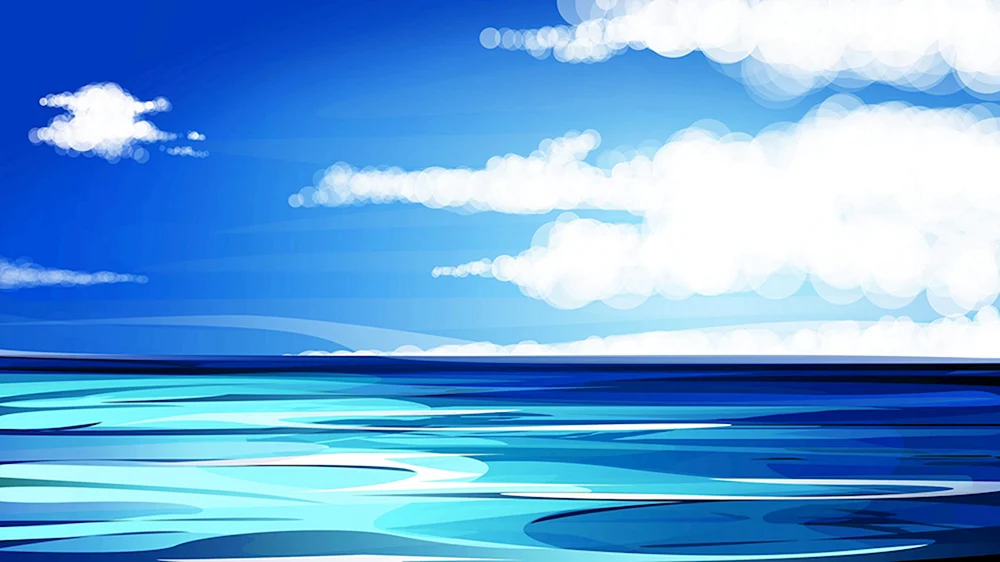 Mehr Hintergrund Meer Zeichnung