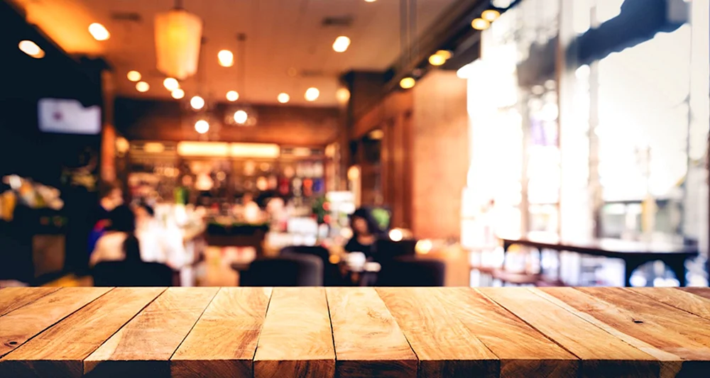 Hintergrund eines Restaurants unscharf
