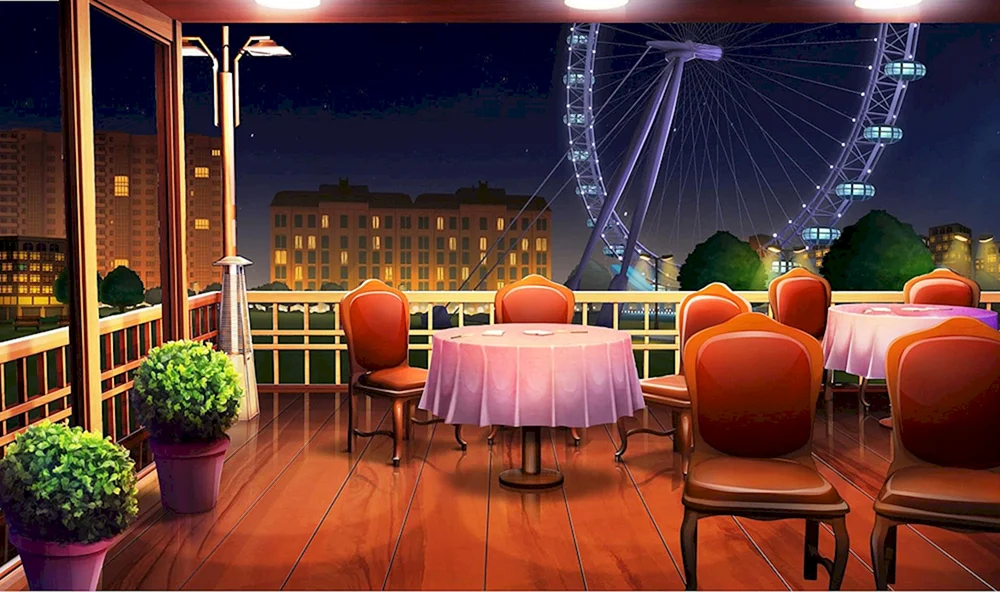 Gacha-Restaurant-Hintergrund