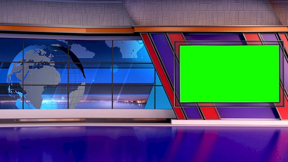 Kanal 1 Nachrichten Studio Hintergrund