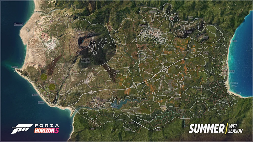 Forza Horizon 5 Weltkarte
