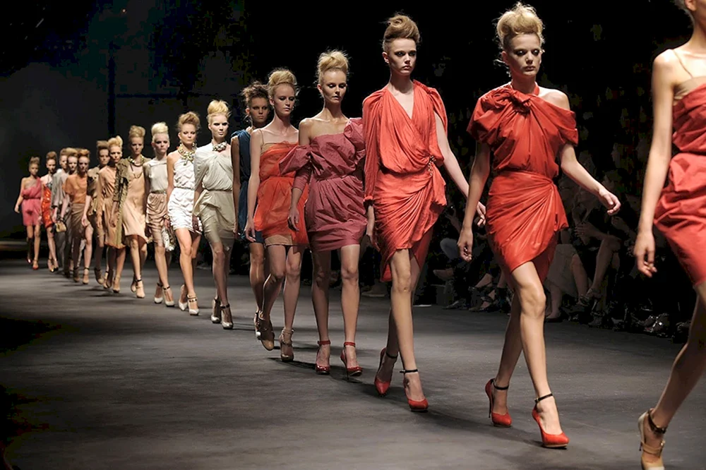 Models auf dem Laufsteg
