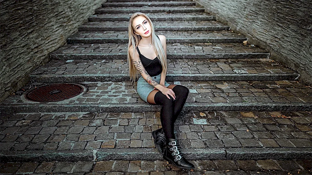 Fotosessy auf der Leiter