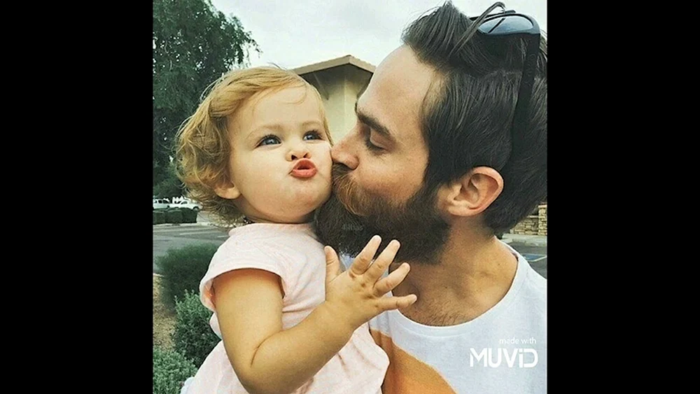 Papa und Tochter Fotoshooting