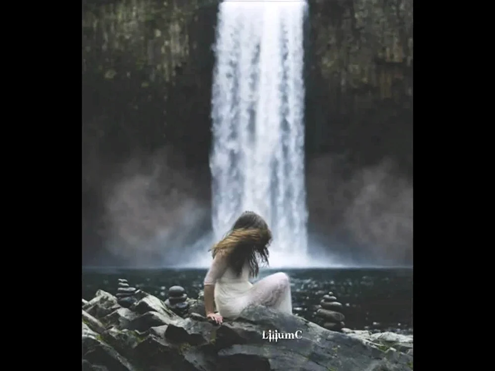 Fotoshooting am Wasserfall