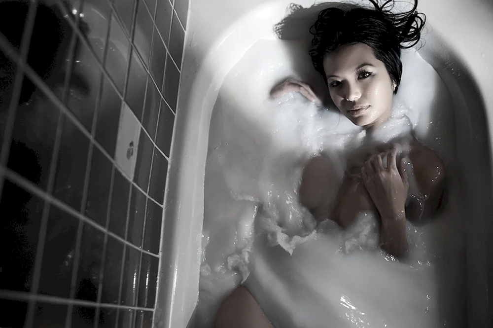 Fotoshooting in der Badewanne