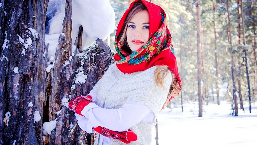 Mädchen im Winterfotoshooting