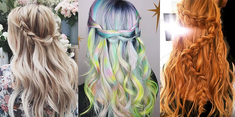 Wasserfallfrisur mit Locken