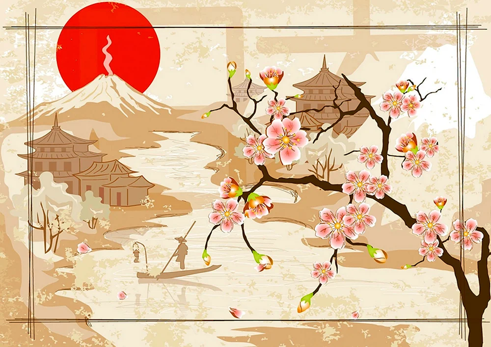 Hintergrund im japanischen Stil