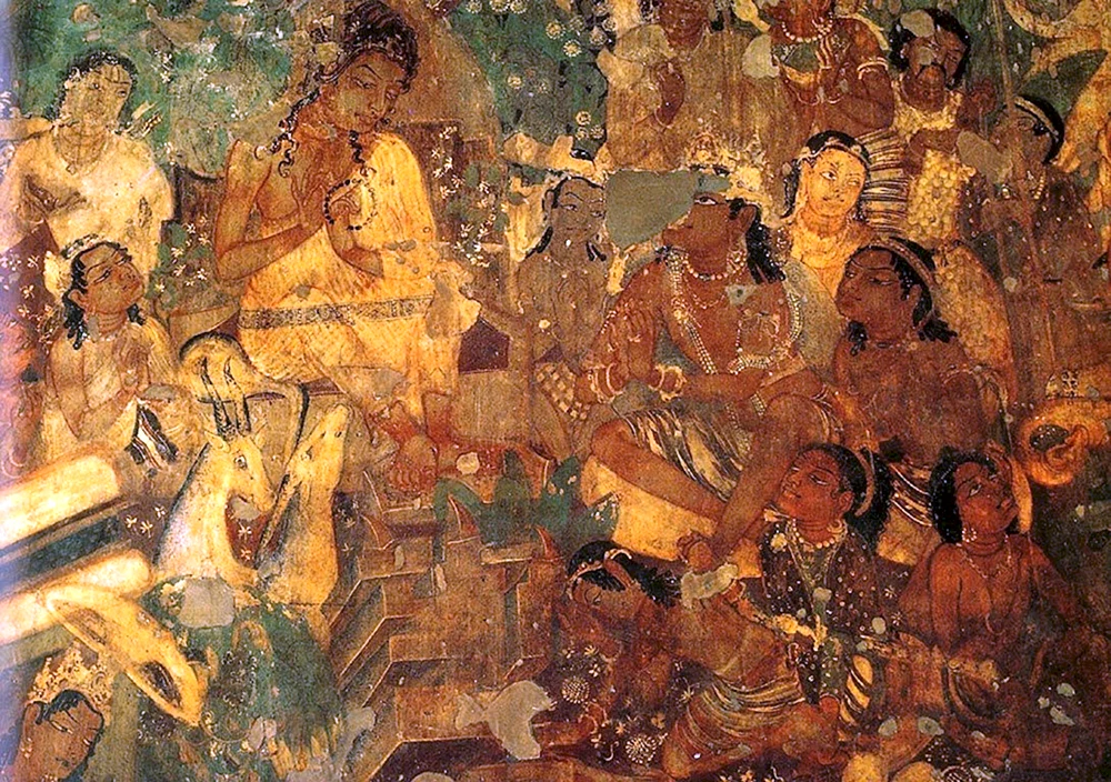 Fresken der Ajanta-Höhlen in Indien