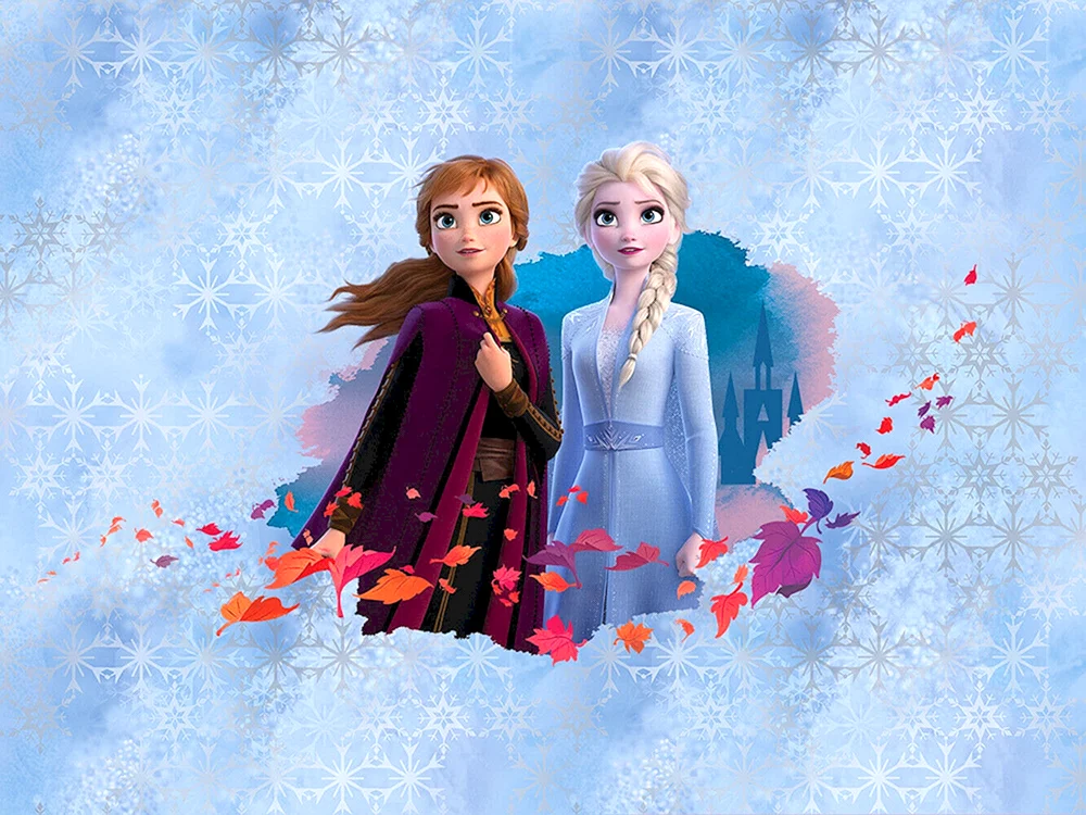 Elsa und Anna und Olaf.