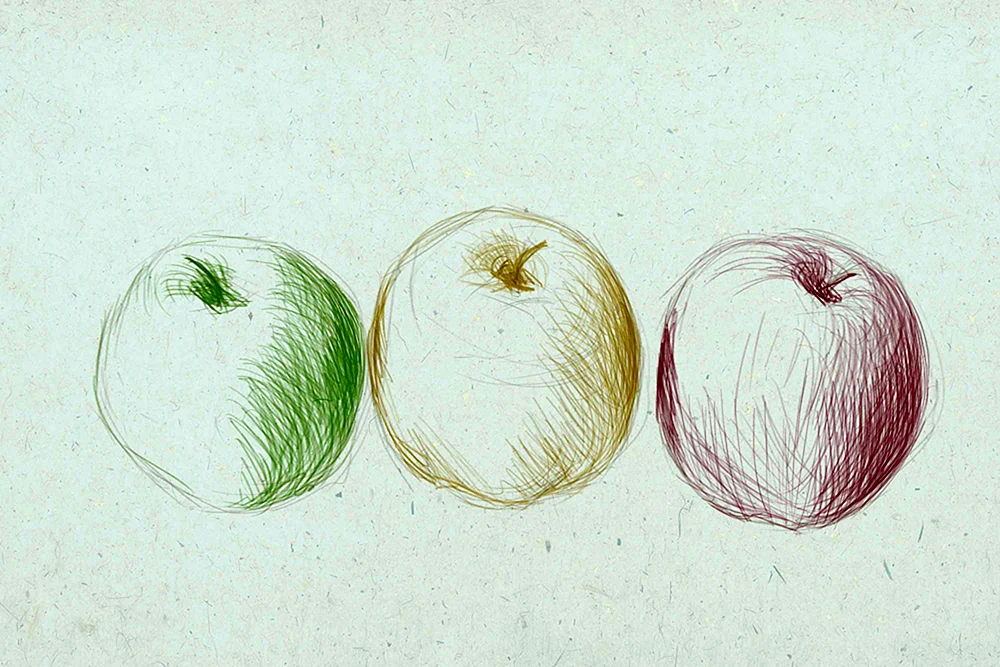 Apfel zeichnen