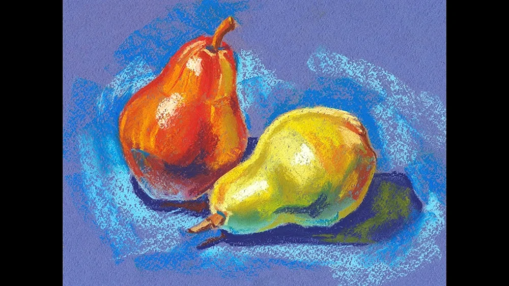 Obst mit Ölpastell