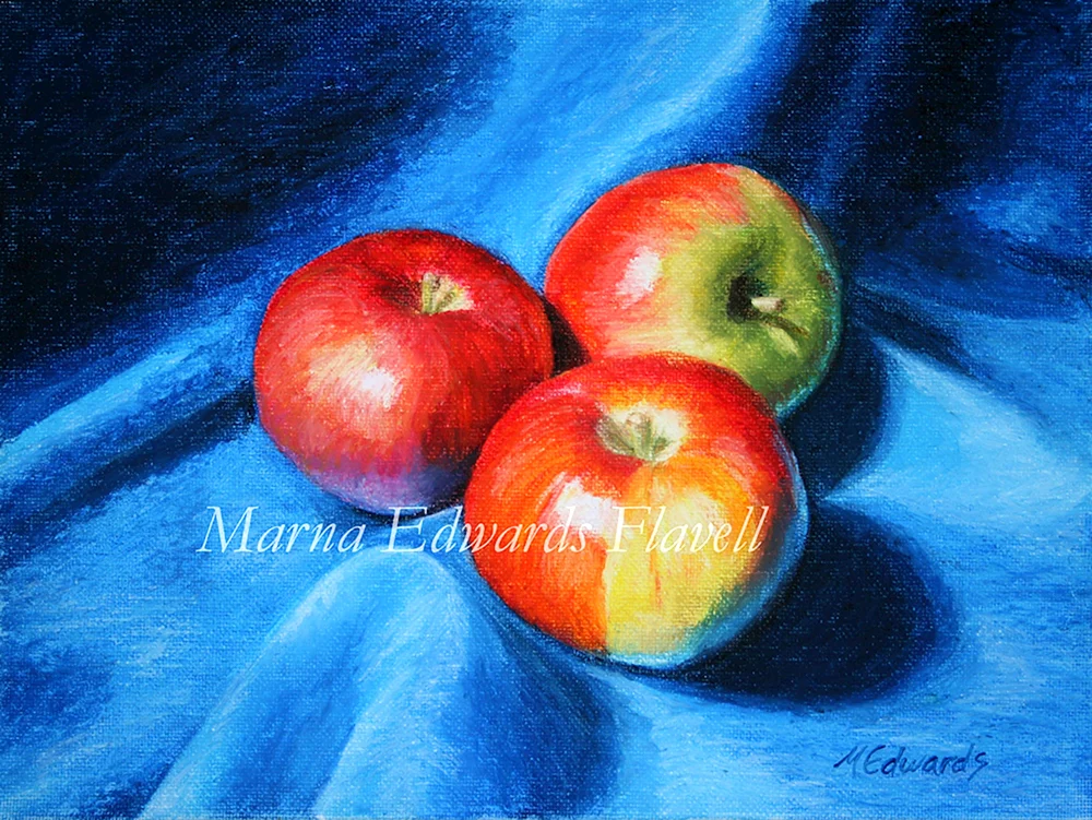 Frucht mit Ölpastell