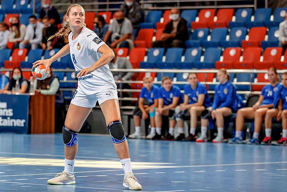 Handballspieler von CSKA Elena Mikhailichenko