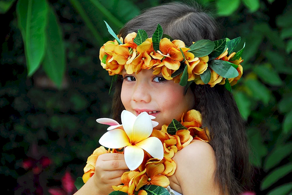 Hawaiianische Frisur