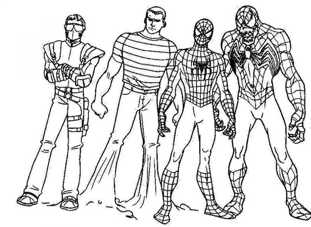 Malen von Spider-Man und Mysterio