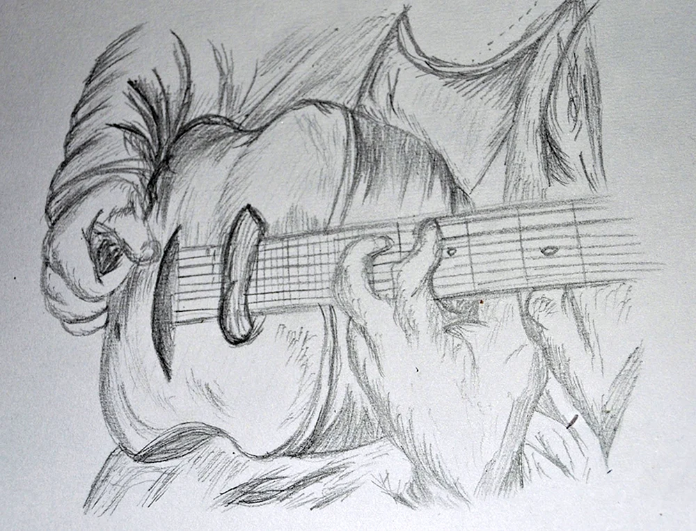 Gitarre Zeichnung