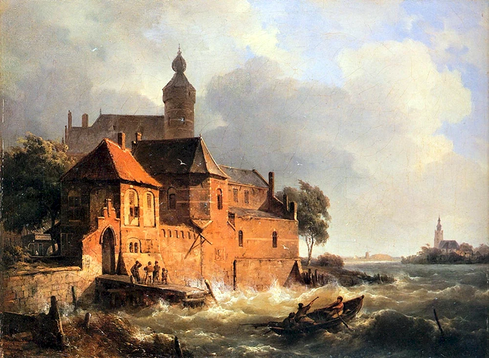 Niederländischer Maler Cornelis Springer