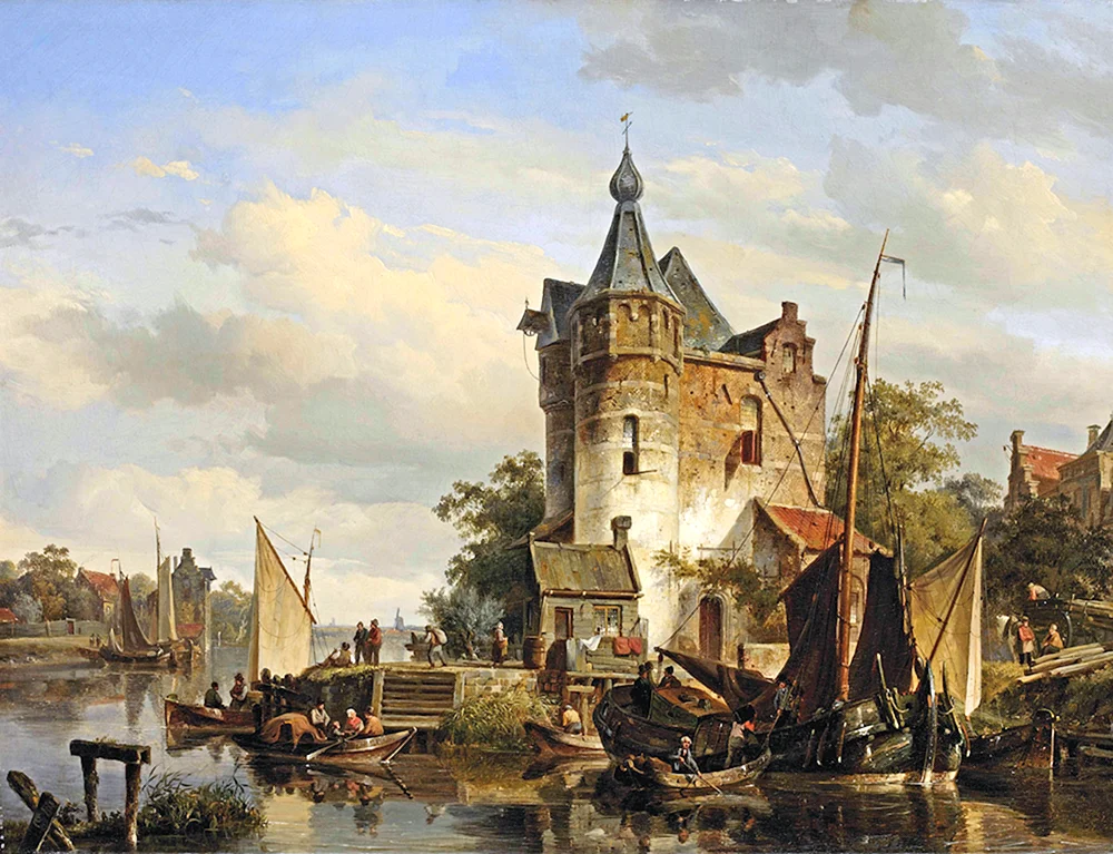 Niederländischer Maler Cornelis Springer
