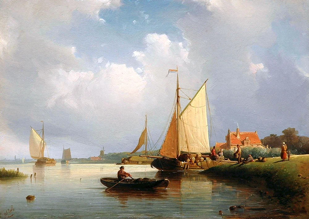 Niederländische Seelandschaft des 17.