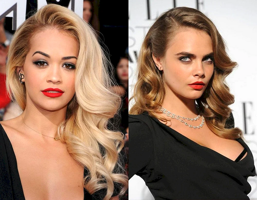 Hollywood Frisur für lange Haare