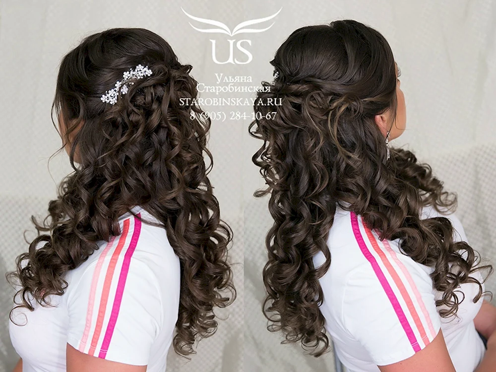 Hollywood-Locken mit Kamm
