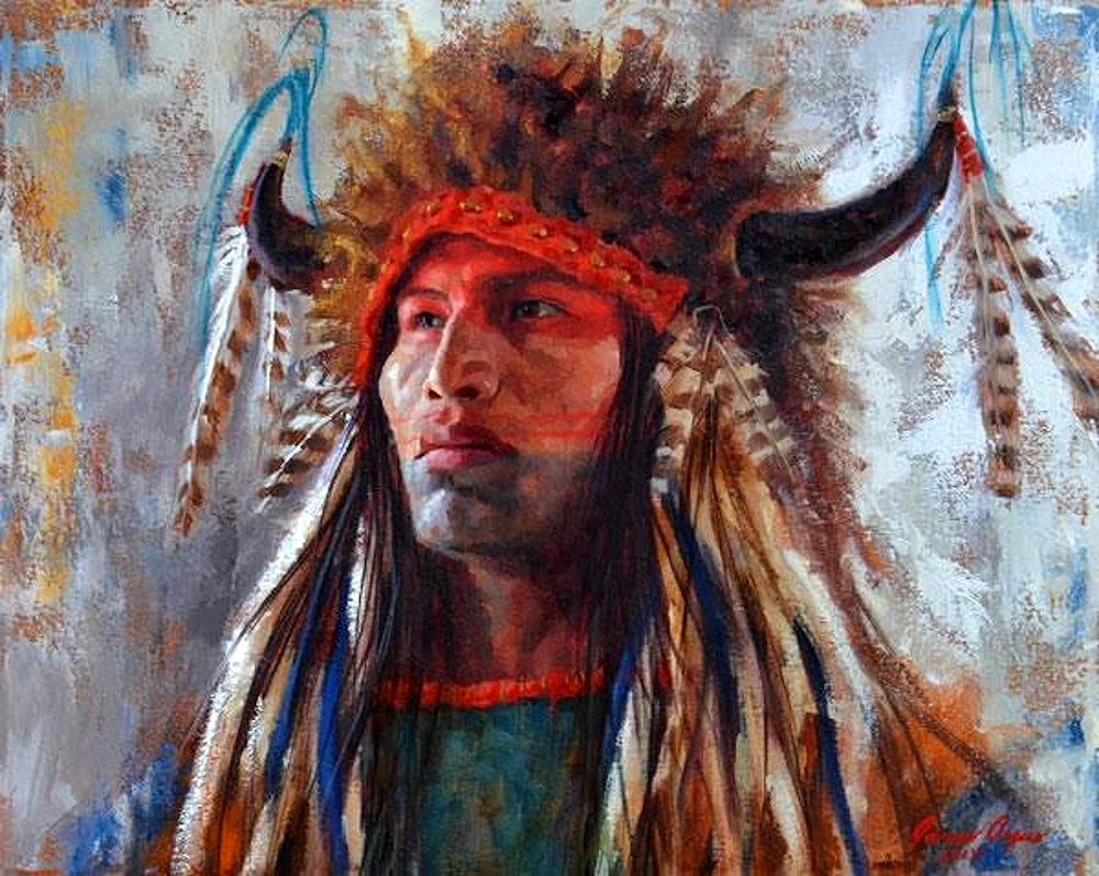 Nordamerikanischer Indianer-Kopfschmuck