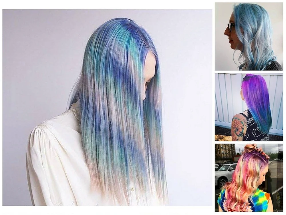 Evelon blaues Haar