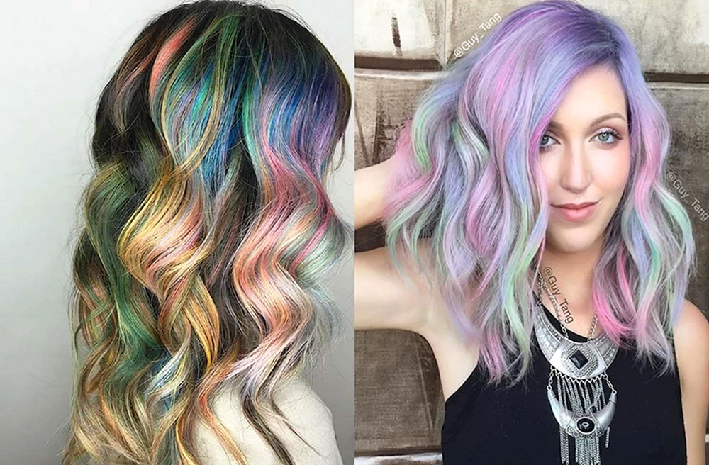 bunte Haarfärbung