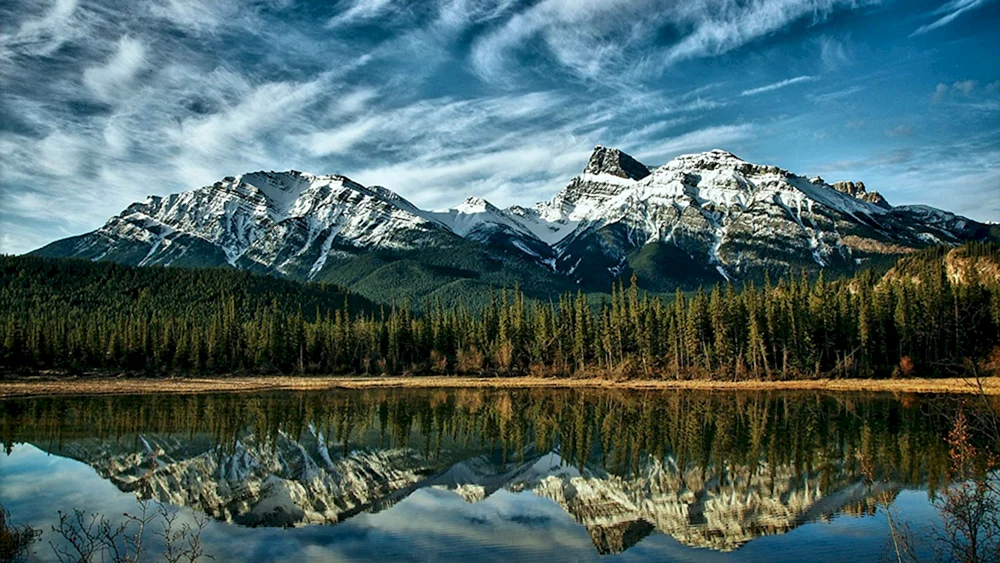 Assiniboine Mountain Kanadische Rocky Mountains