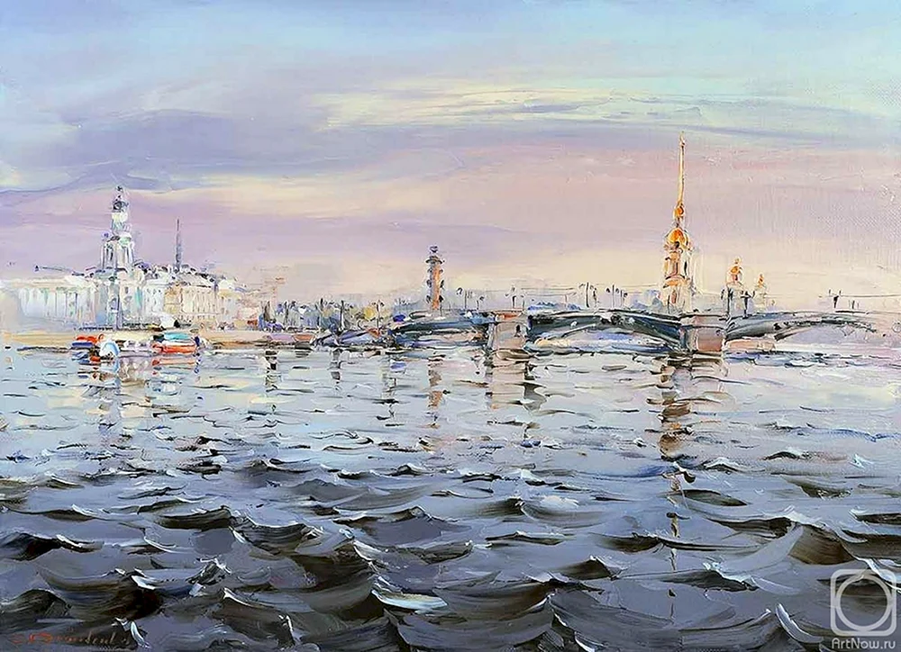 Stadtbild St. Petersburg Öl auf Leinwand Sergei Demidenko