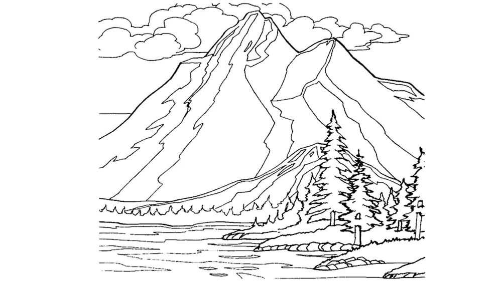 Insel-Silhouette