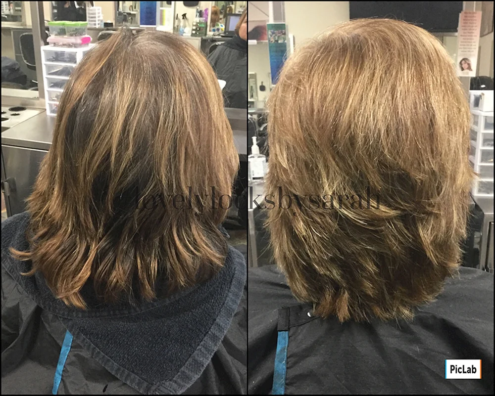 Feminines Haar von hinten