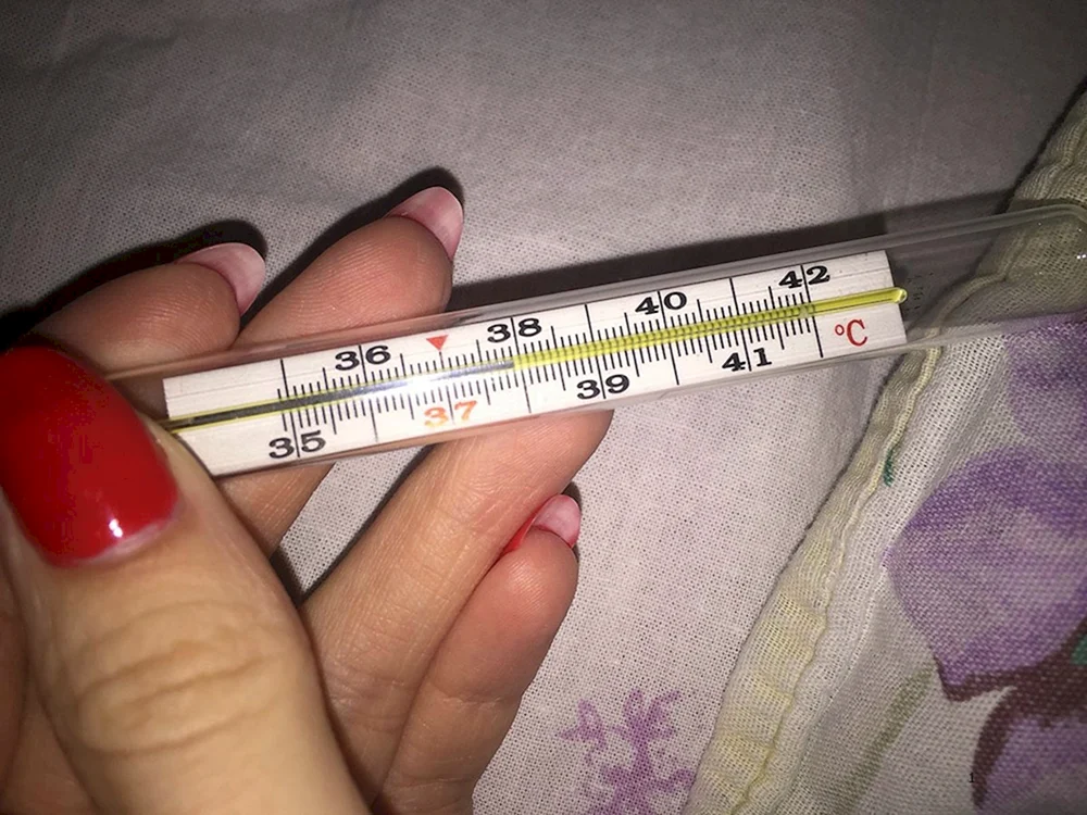Quecksilberthermometer 38 und 5