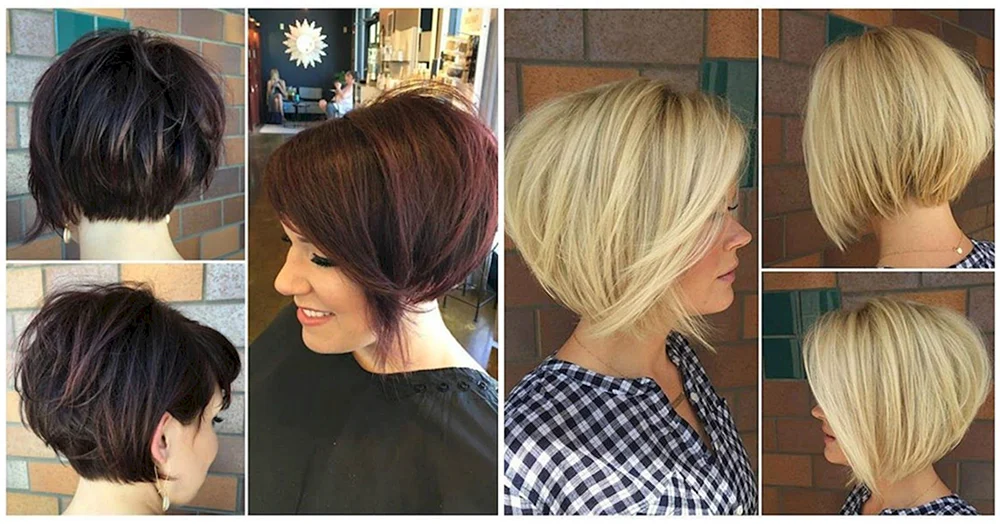 Gradirovannoe Bob für flüssiges Haar