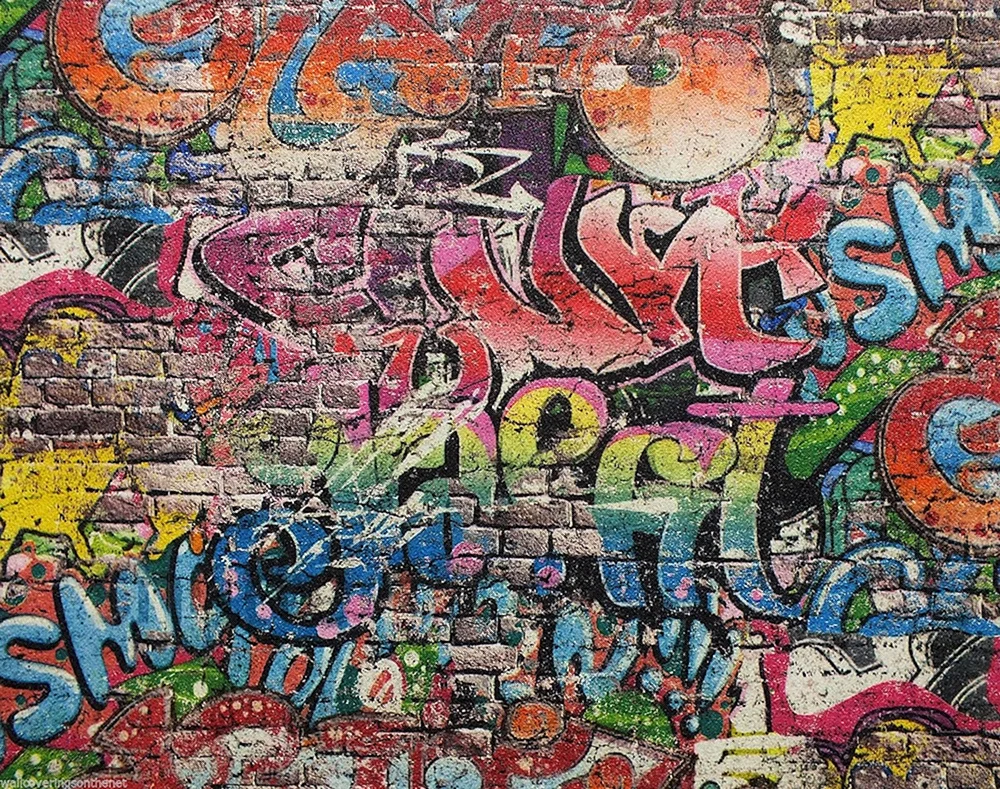 Graffiti an der Wand. Wand