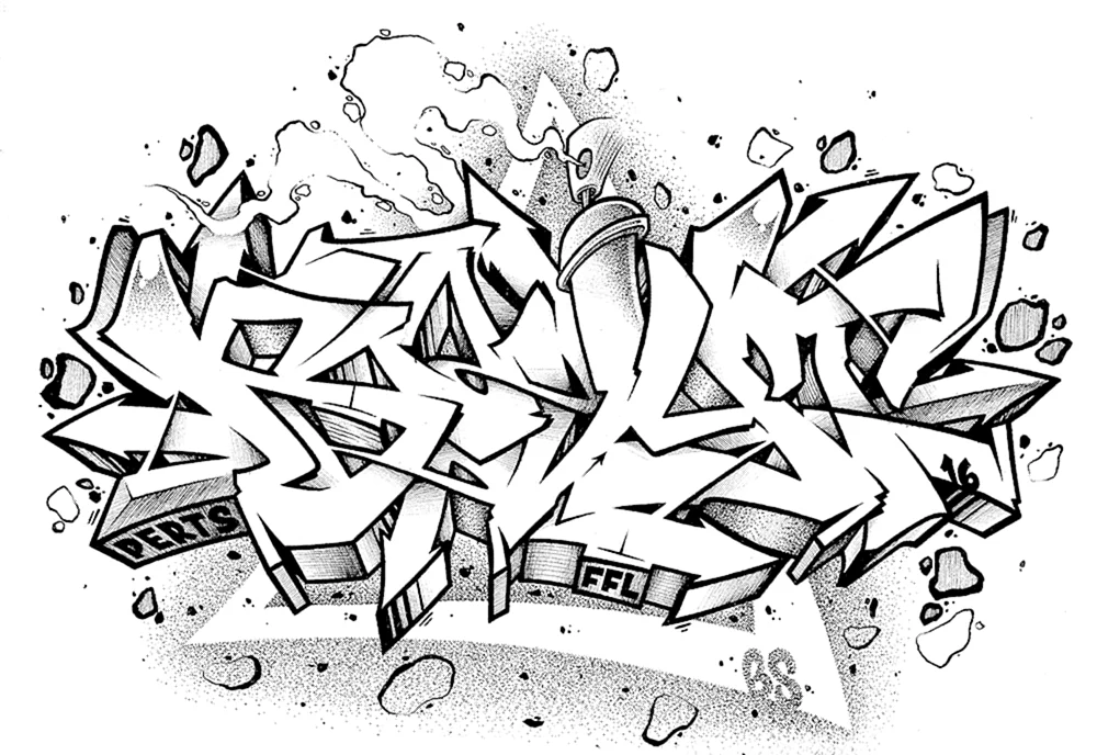 Graffiti-Zeichnungen