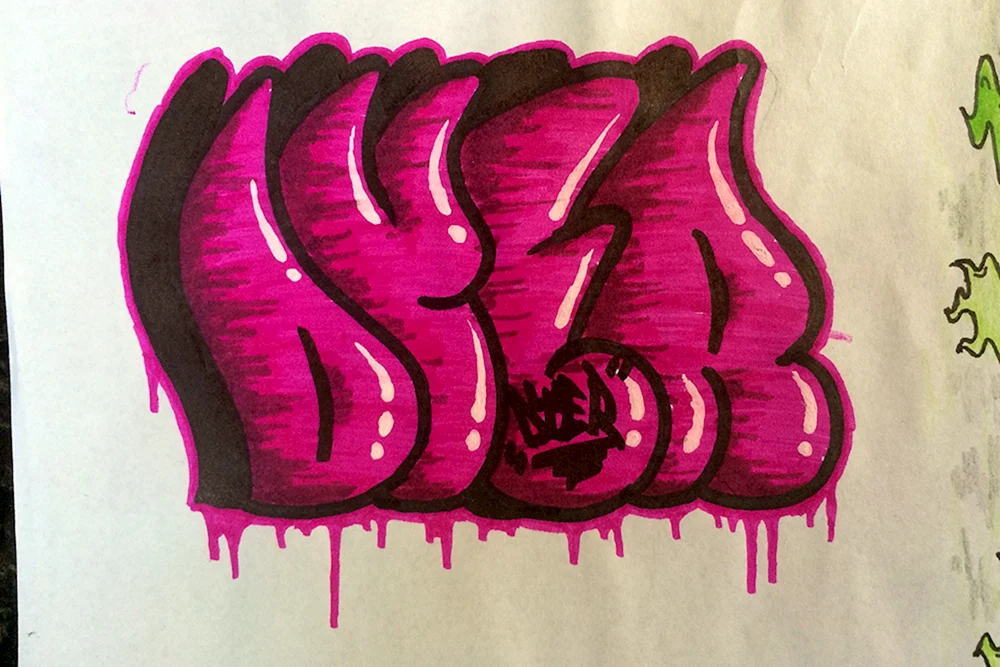 Graffiti-Zeichnungen